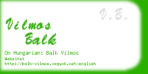 vilmos balk business card